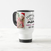 Ich liebe dich Mama | Elegant Script 2 Foto-Collag Reisebecher (Vorderseite Links)