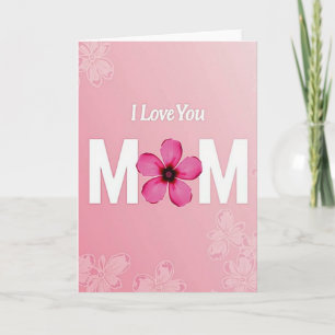 Ich liebe dich, Mama, Flower Power Karte
