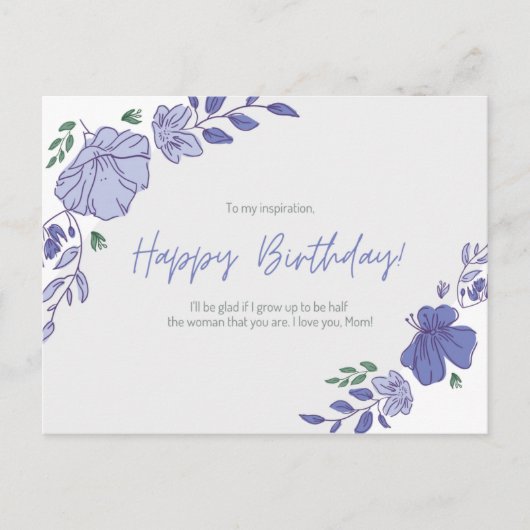 Ich Liebe dich, Mama! Geburtstag Postkarte (Vorderseite)