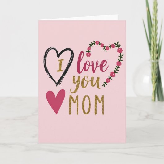 Ich liebe dich Mama Gefühl Karte (Vorderseite)
