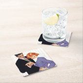 Ich Liebe dich, Mama Girl Rechteckiger Pappuntersetzer (Vor Ort)