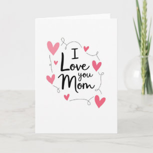 Ich liebe dich Mama Grafik Design Karte