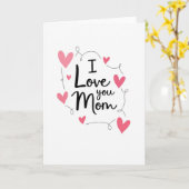 Ich liebe dich Mama Grafik Design Karte (Gelbe Blume)