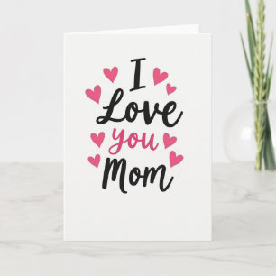 Ich liebe dich Mama Grafik Kunstkarte Karte