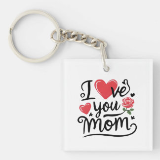 Ich liebe dich, Mama, herzliches Kinderdesign Schlüsselanhänger