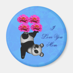 Ich liebe dich Mama Jonglierender Panda  Magnet
