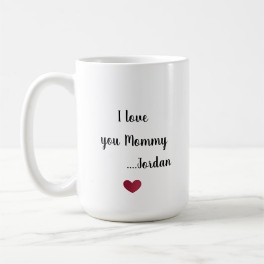 Ich liebe dich Mama Kaffeetasse (Links)