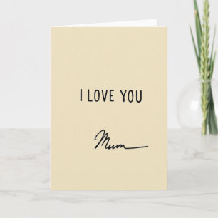 Ich liebe dich Mama Karte