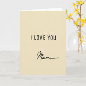 Ich liebe dich Mama Karte (Gelbe Blume)