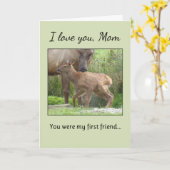 Ich Liebe dich, Mama... Karte (Gelbe Blume)
