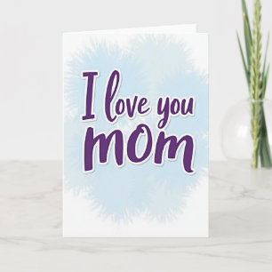 Ich liebe dich Mama Lila Schriftkarte Karte