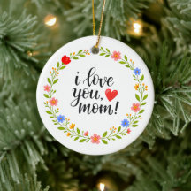 Ich liebe dich Mama Muttertag Florale Kalligrafie 