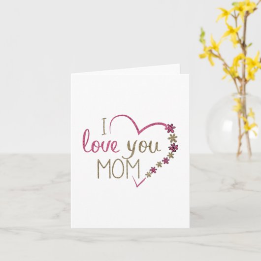 Ich liebe dich Mama Muttertag Karte (Gelbe Blume)