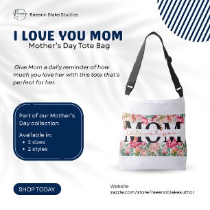 "Ich liebe dich Mama" Muttertags-Tasche Tragetaschen Mit Langen Trägern
