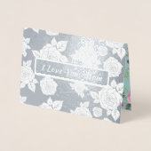 Ich Liebe dich, Mama. Muttertagsluxus Folienkarte (Vorderseite)