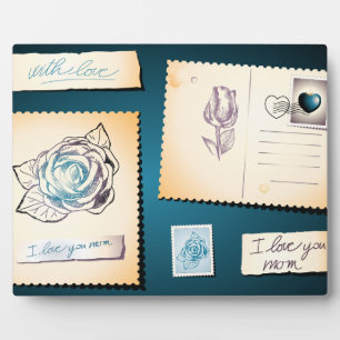 Ich liebe dich Mama, Plakette Fotoplatte