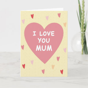 Ich liebe dich Mama Polka Dot Karte