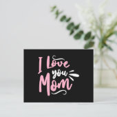 Ich liebe dich Mama Postkarte (Stehend Vorderseite)