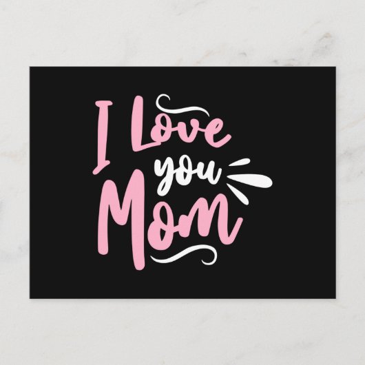 Ich liebe dich Mama Postkarte (Vorderseite)