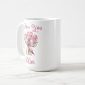 Ich liebe Dich Mama Rosa Tasse – Muttertagsgeschen (Vorderseite Links)