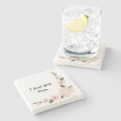 Ich Liebe dich, Mama Steinuntersetzer (Seitenansicht)