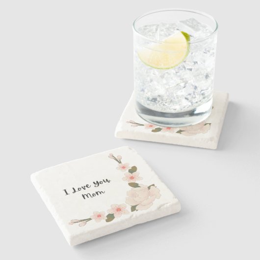 Ich Liebe dich, Mama Steinuntersetzer (Seitenansicht)