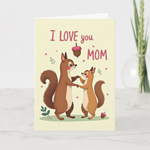 Ich liebe dich Mama Süße Kunstkarte Karte