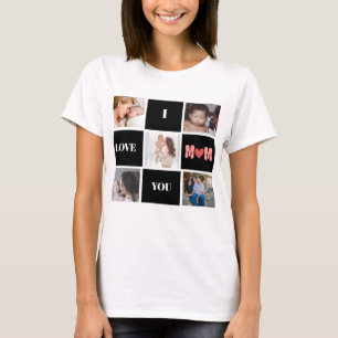 ''Ich liebe dich Mama'' süßes 5-Foto-Collage-T-Shi T-Shirt