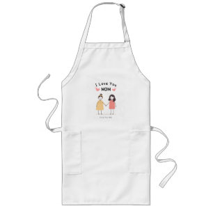 Ich liebe dich Mama T-Shirt. Süßes Muttertagsgesch Lange Schürze