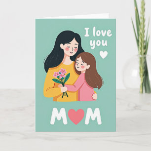 Ich liebe dich Mama Umarmungskarte Karte