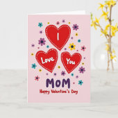 Ich liebe dich Mama Valentinstag Karte (Gelbe Blume)