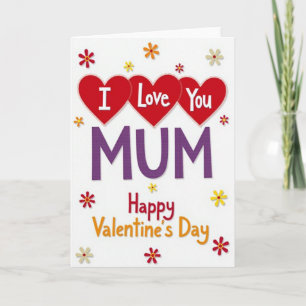 Ich liebe dich Mama Valentinstagskarte Karte