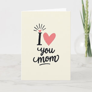 Ich liebe Dich Mama Vintage Karte