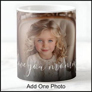 Ich liebe dich Mami, 1 Foto, Muttertag, Geburtstag Kaffeetasse