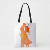 Ich liebe dich Mann und Frau auf einer Tragetasche Tasche (Vorderseite)