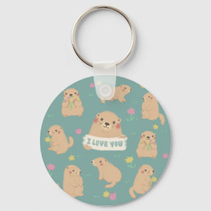 Ich Liebe dich, Marmots Illustration Schlüsselanhänger
