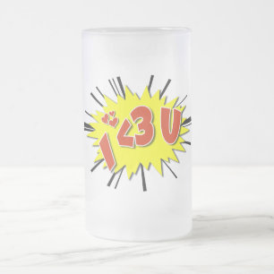 Ich Liebe dich Mattglas Bierglas