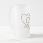 Ich Liebe dich Mattglas Bierglas (Vorderseite Links)