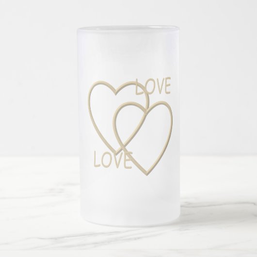 Ich Liebe dich Mattglas Bierglas (Mittel)