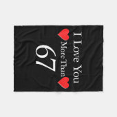 Ich liebe dich mehr als 67 Meme Valentines 6 7 Män Fleecedecke (Vorderseite (Horizontal))