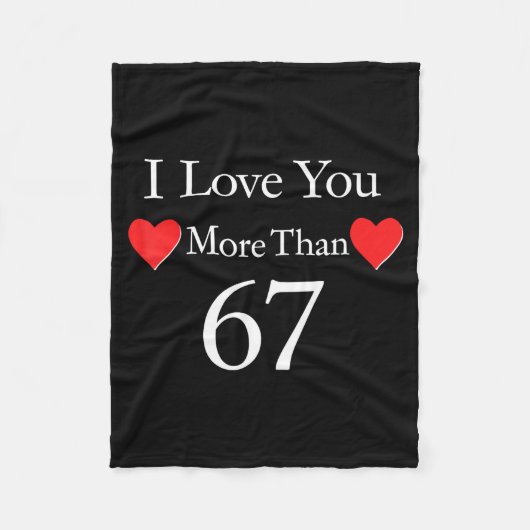 Ich liebe dich mehr als 67 Meme Valentines 6 7 Män Fleecedecke (Vorderseite)