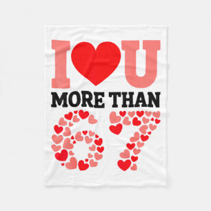 Ich liebe dich mehr als 67 Valentinstag 6 7 Meme H Fleecedecke