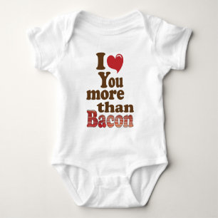 Ich liebe dich mehr als Bacon Baby Strampler