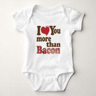 Ich liebe dich mehr als Bacon Baby Strampler