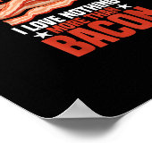 Ich liebe dich mehr als Bacon Lustiger Frühstückss Poster (Ecke)