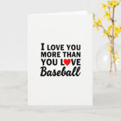 Ich liebe dich mehr als Baseball-Karten Karte (Gelbe Blume)