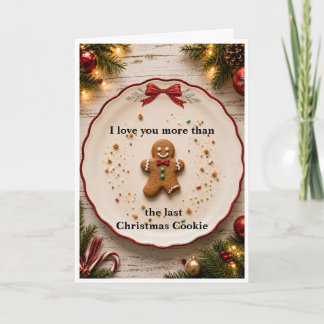Ich liebe dich mehr als den letzten Weihnachtsplät Karte