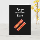 Ich Liebe dich mehr als die Bacon Card in Schwarz Karte (Gelbe Blume)