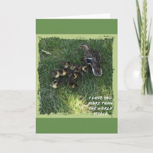 Ich Liebe dich mehr als die Welt selbst Karte (Vorderseite)