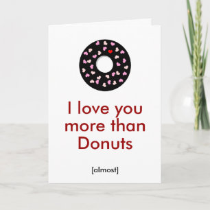 Ich liebe dich mehr als Donuts Feiertagskarte